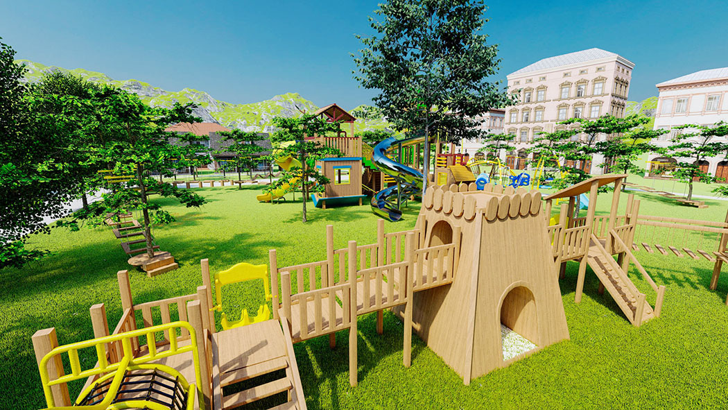 幼兒園搭建木質(zhì)組合滑梯如何？